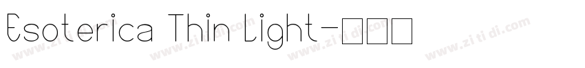 Esoterica Thin Light字体转换